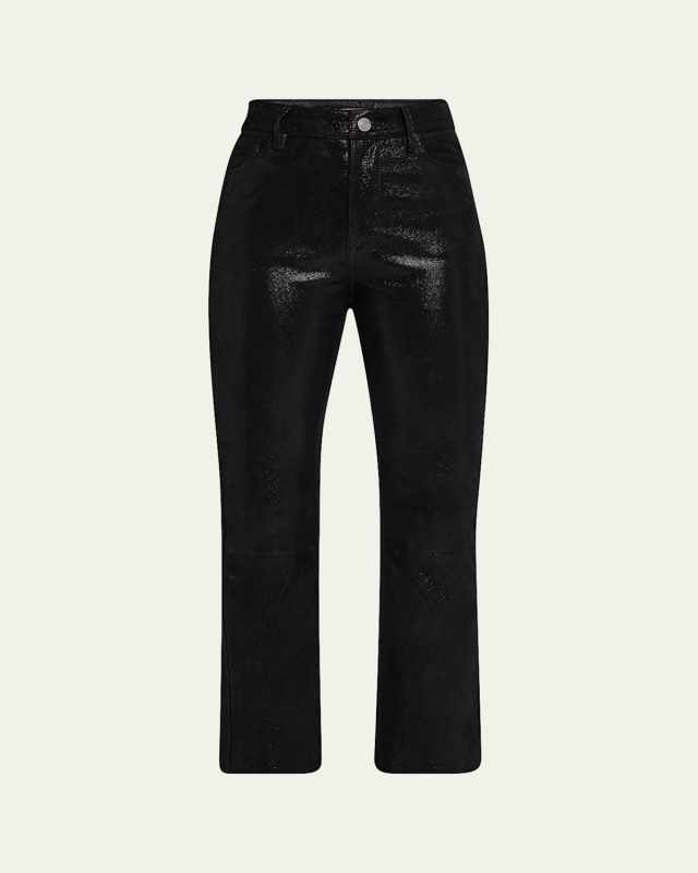 Le Crop Mini Boot Leather Pants